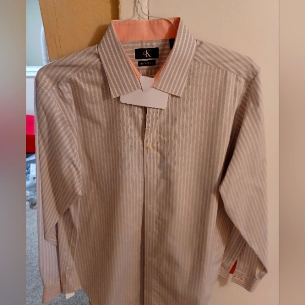 Calvin Klein Slim Fit Dress Shirt With French Collar